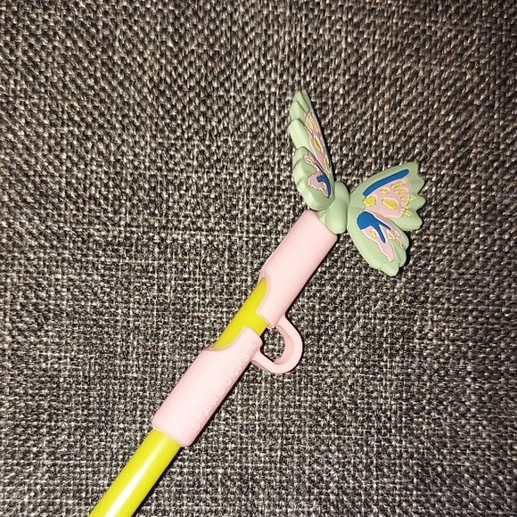 Starbucks Green Iridescent Tumbler with Butterfly Straw Stopper-Summer 2024 - Picture 6 of 7